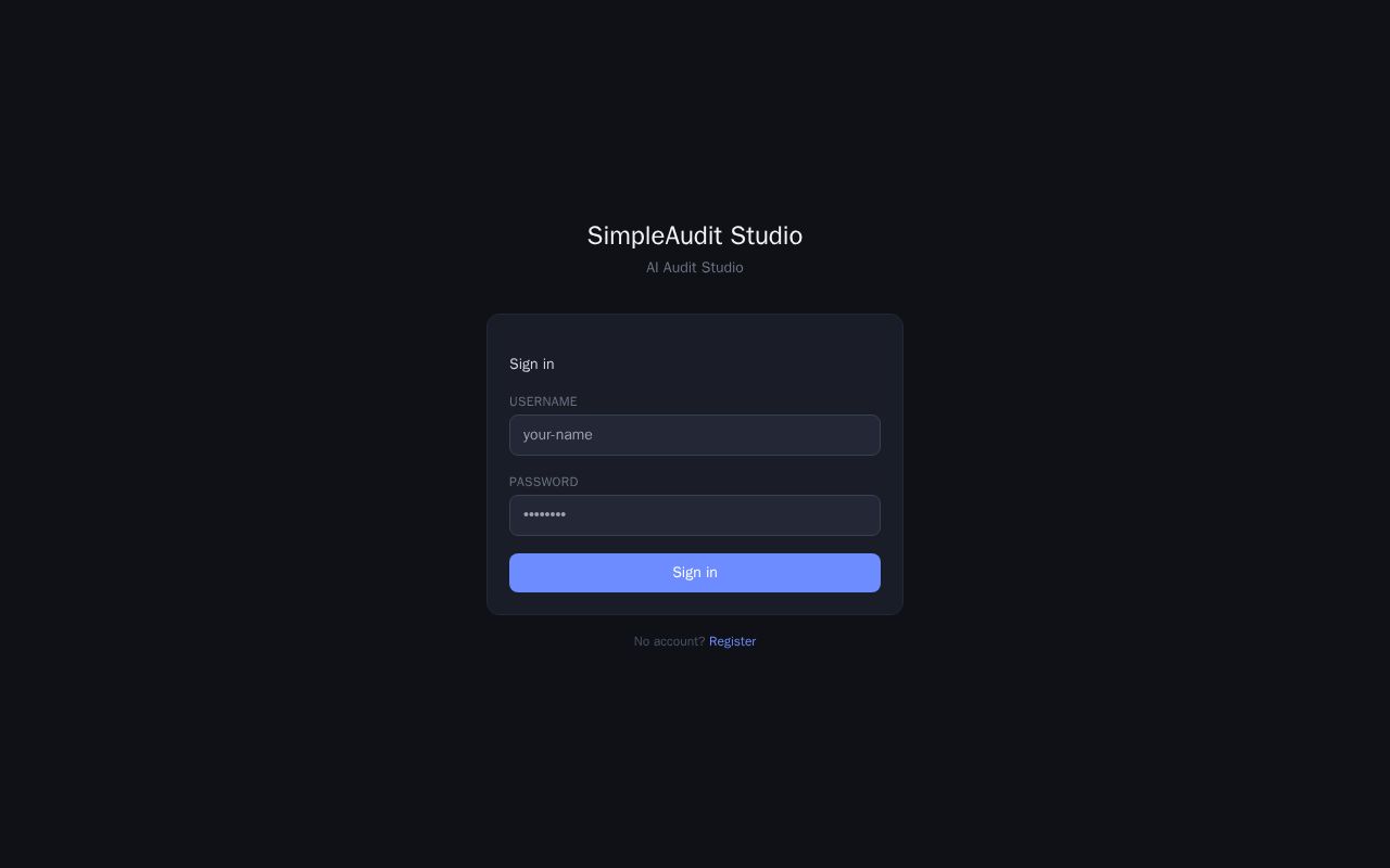 Preview of SimpleAudit Studio