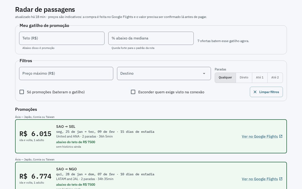 Preview of Radar Passagens
