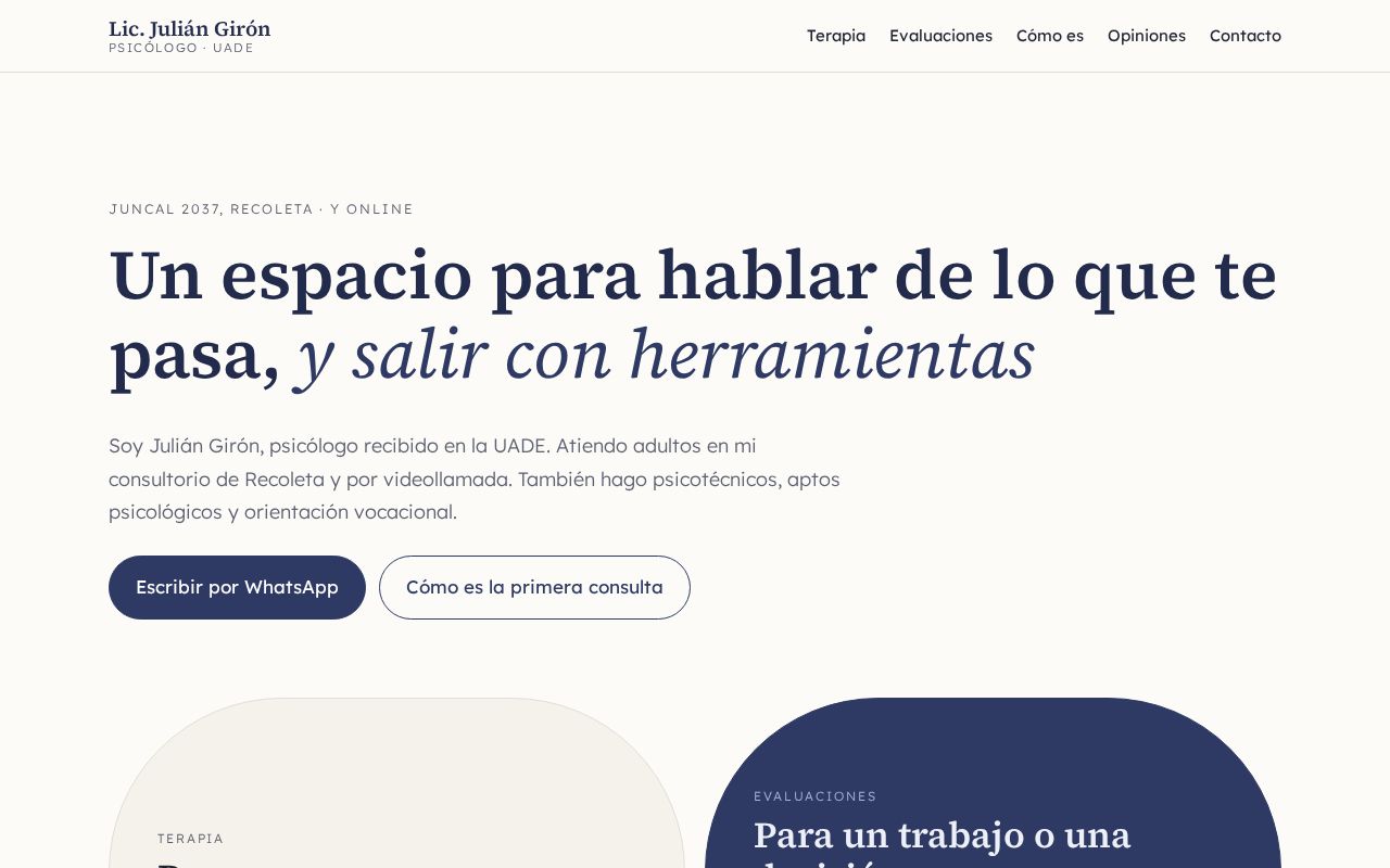 Preview of Julian Giron Website