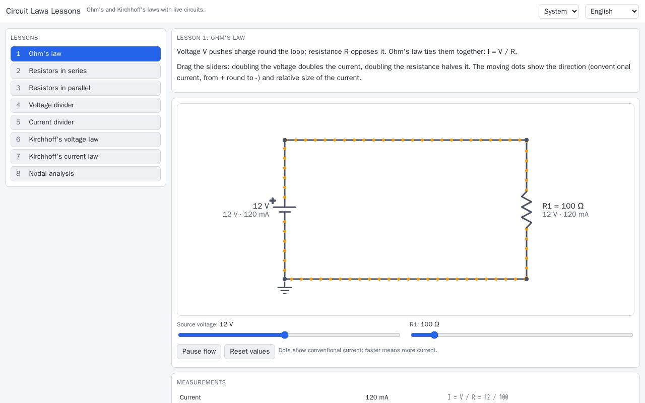 Preview of Circuit Laws Lessons