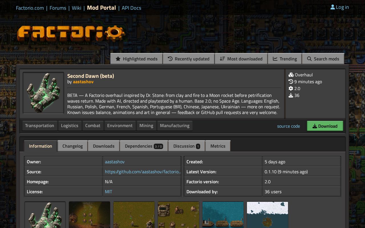 Preview of Factorio Second Dawn