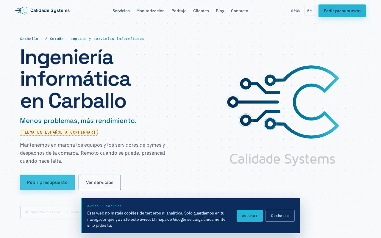 Preview of Calidade Systems Carballo Web