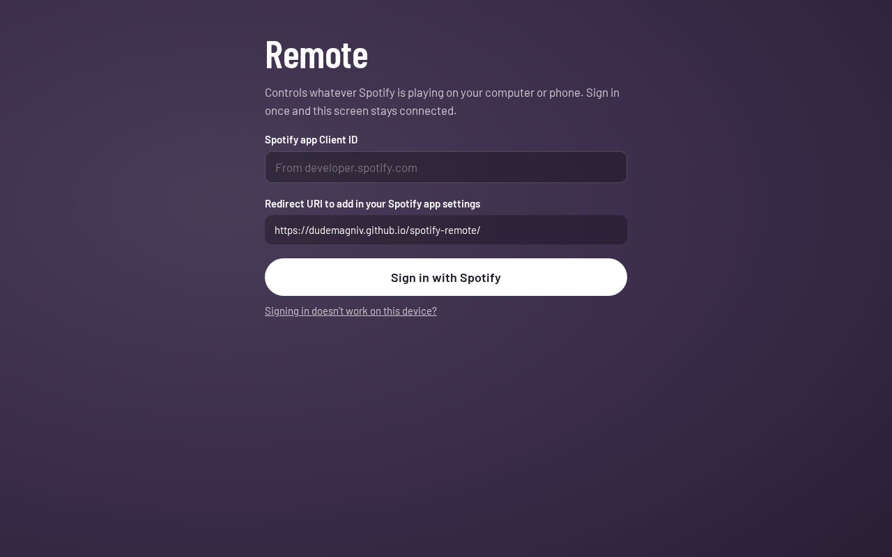 Preview of Spotify Remote