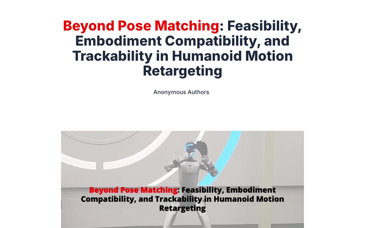 Preview of Humanoid Retargeting Page