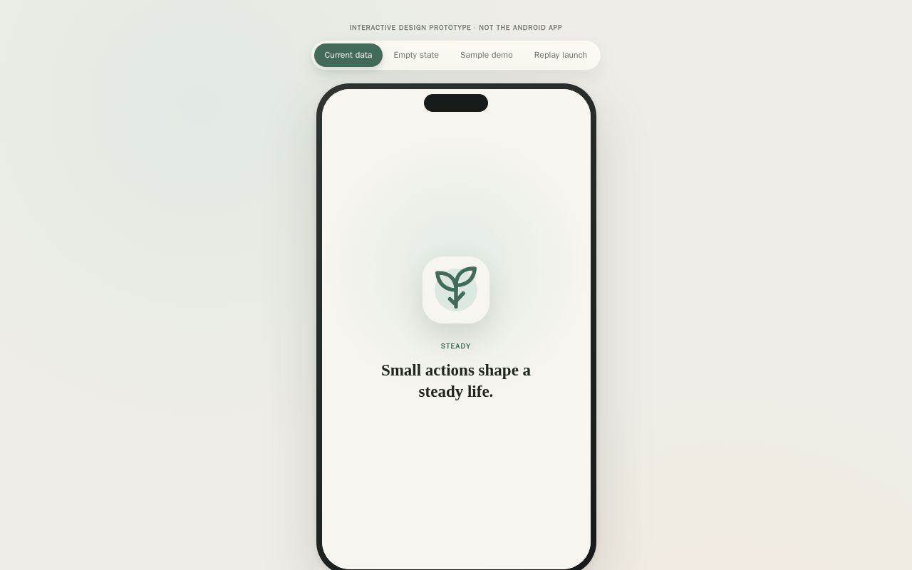 Preview of A calm, offline-first Android habit tracker built with Jetpack Compose.