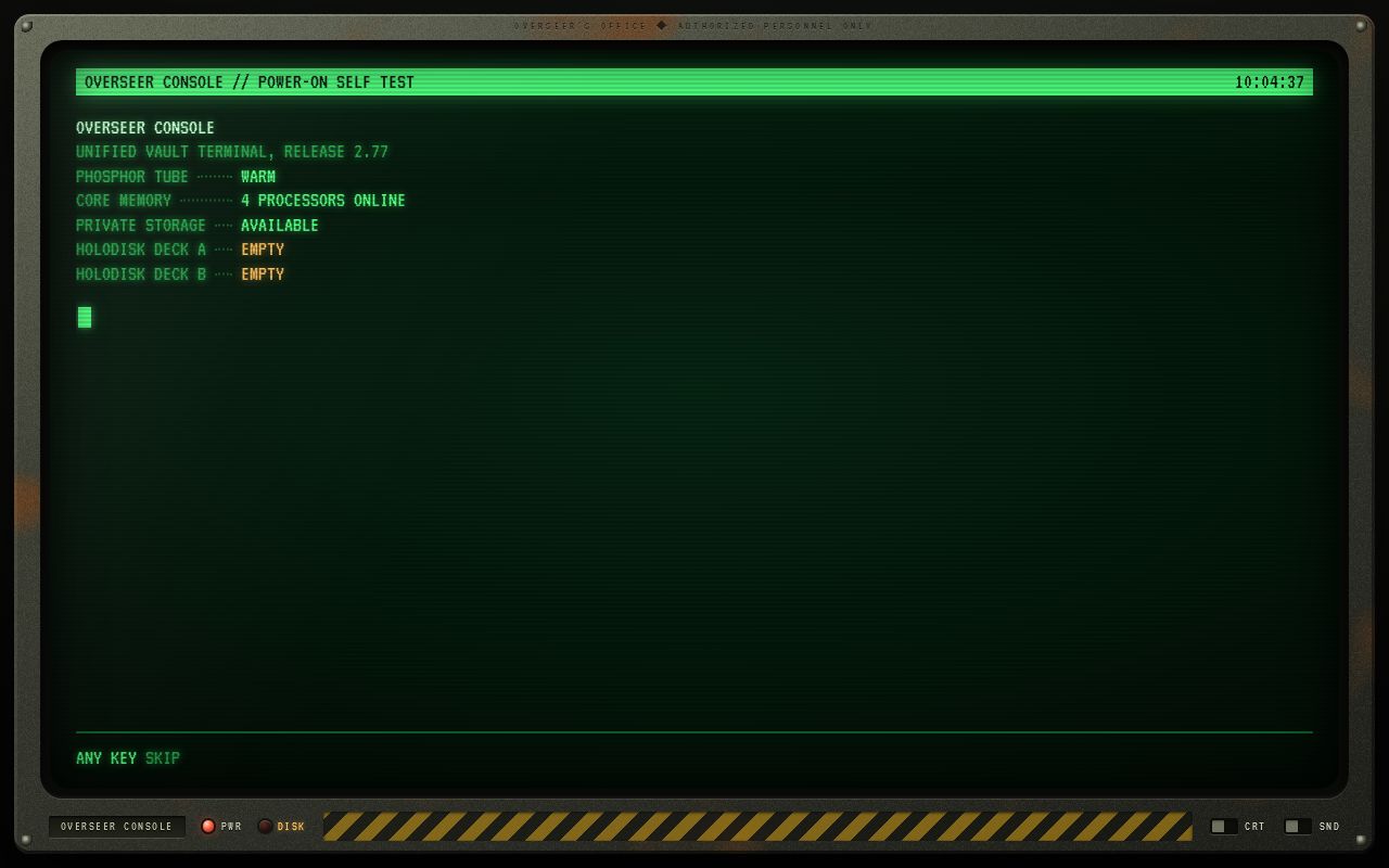 Preview of Overseer Console