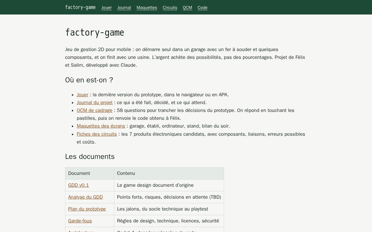 Preview of Factory Game
