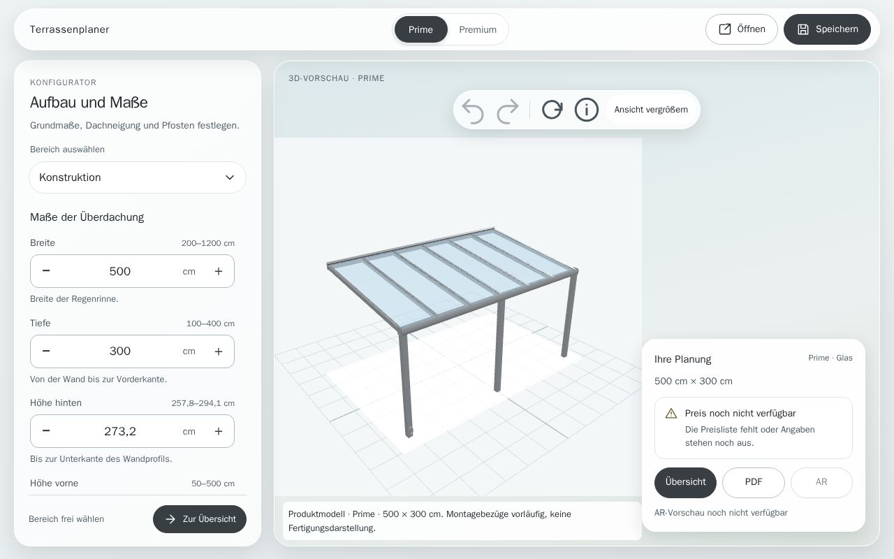 Preview of Veranda Konfigurator