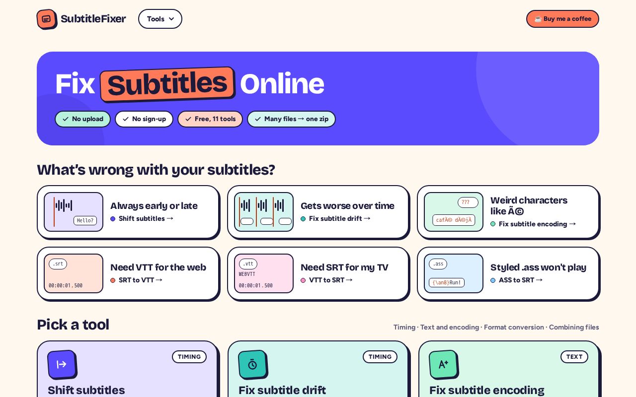 Preview of Subtitlefixer