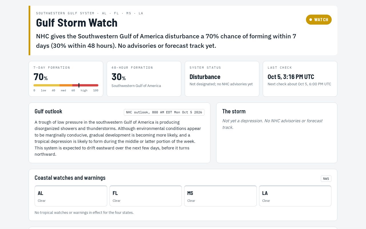Preview of Gulf Storm Watch