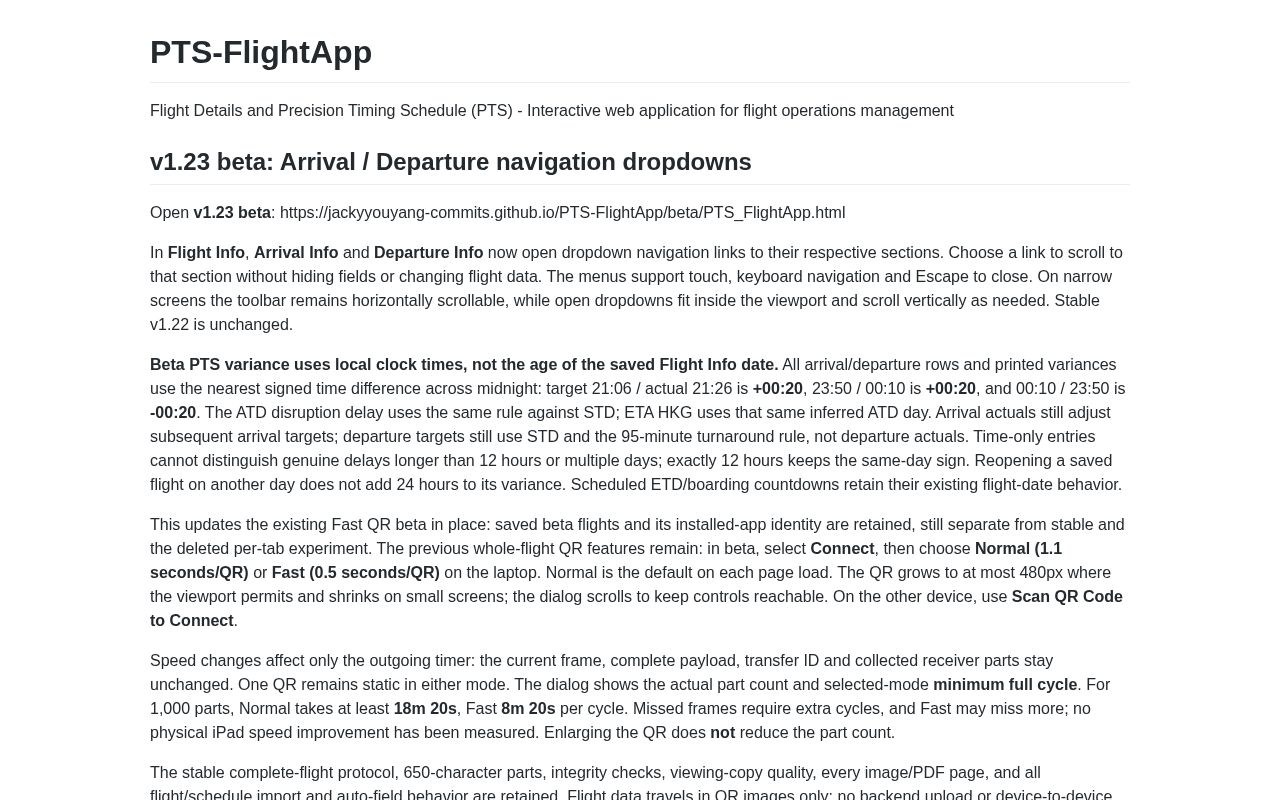 Preview of PTS FlightApp