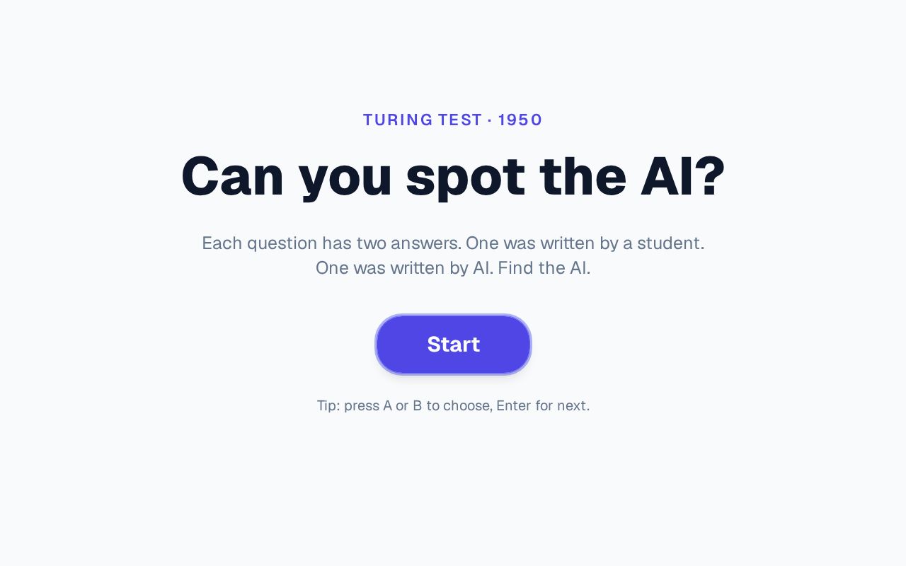 Preview of Turing Test