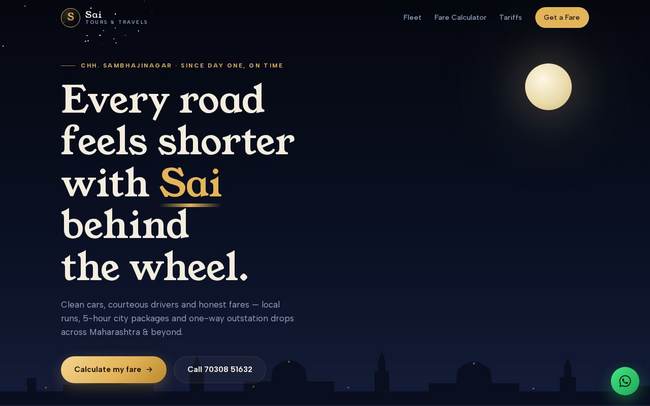 Preview of Sai Tours Site