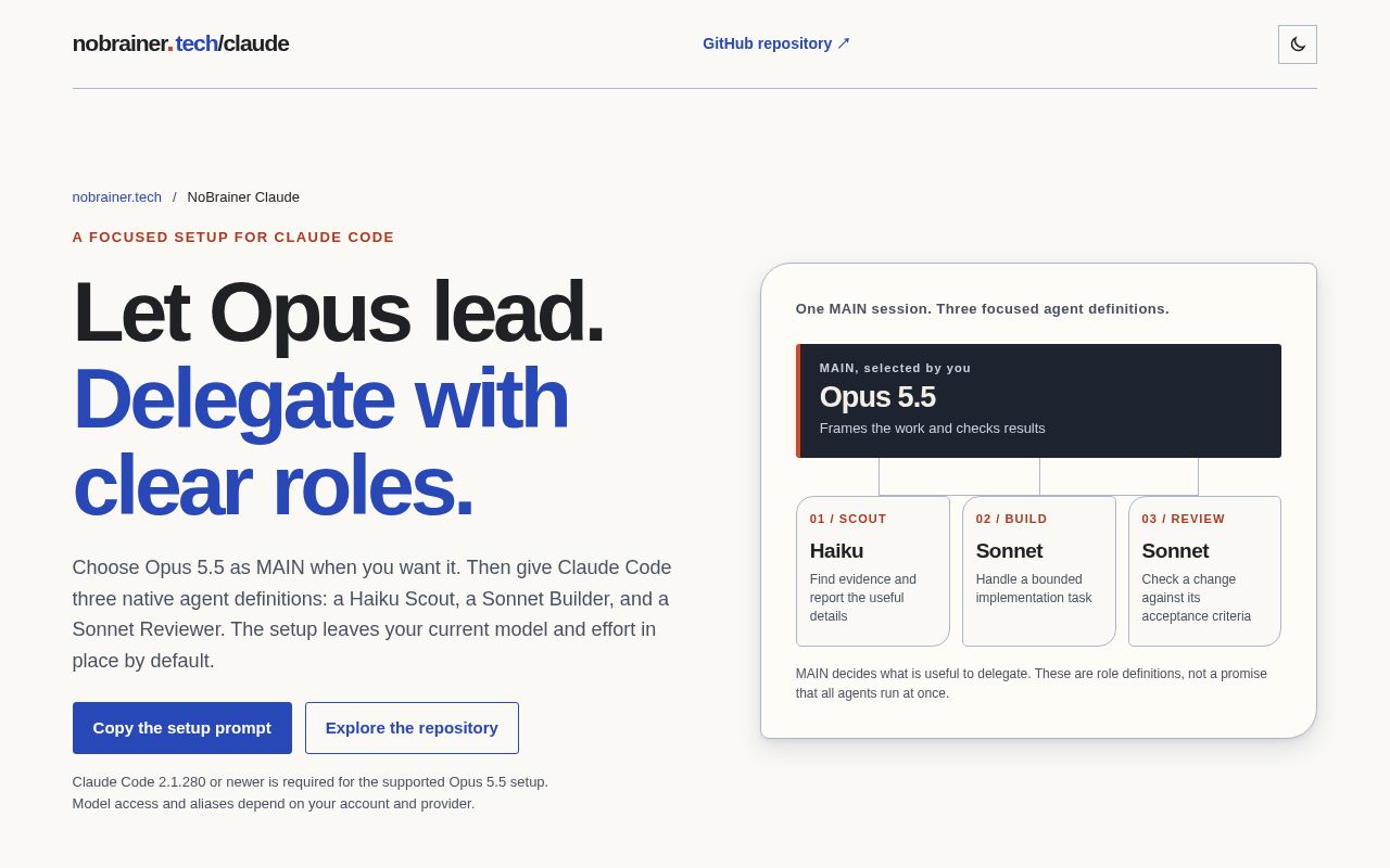 Preview of NoBrainer Claude