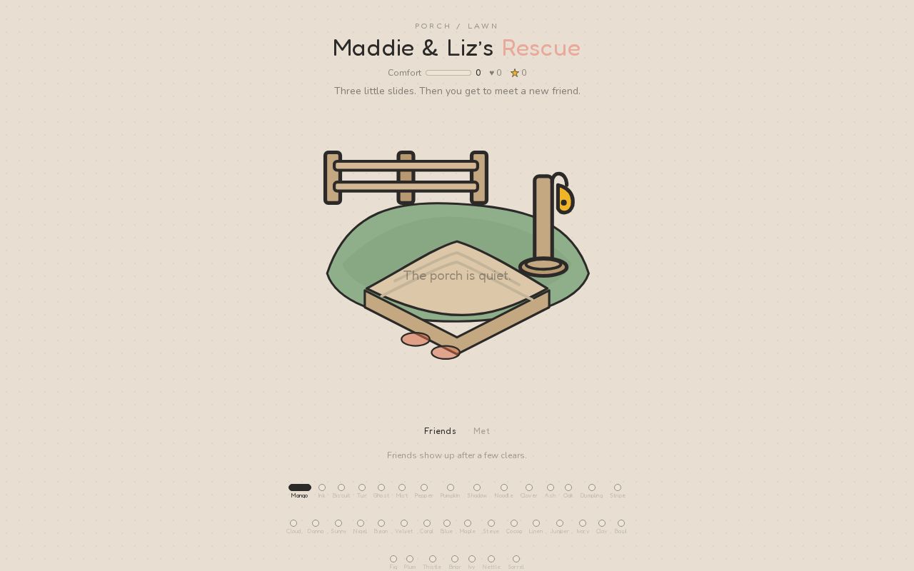 Preview of Rescue Cats — slide-budget puzzle + cat yard collect (vertical slice)