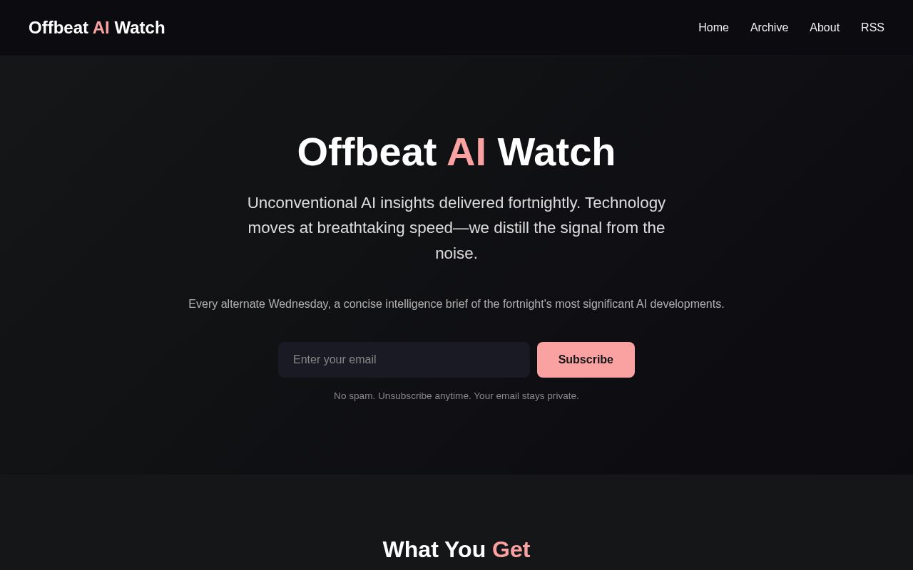 Preview of Offbeat AI Watch has moved to gtmhelix.com