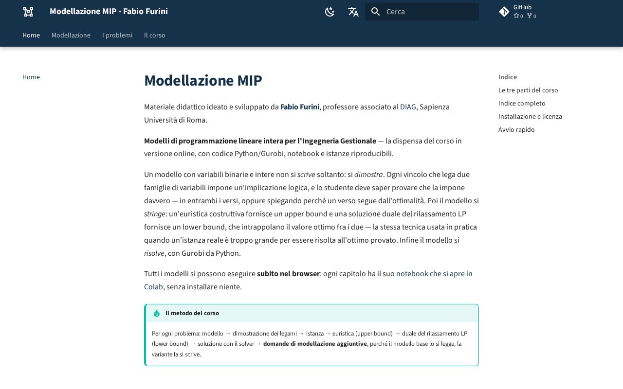 Preview of Modellazione MIP