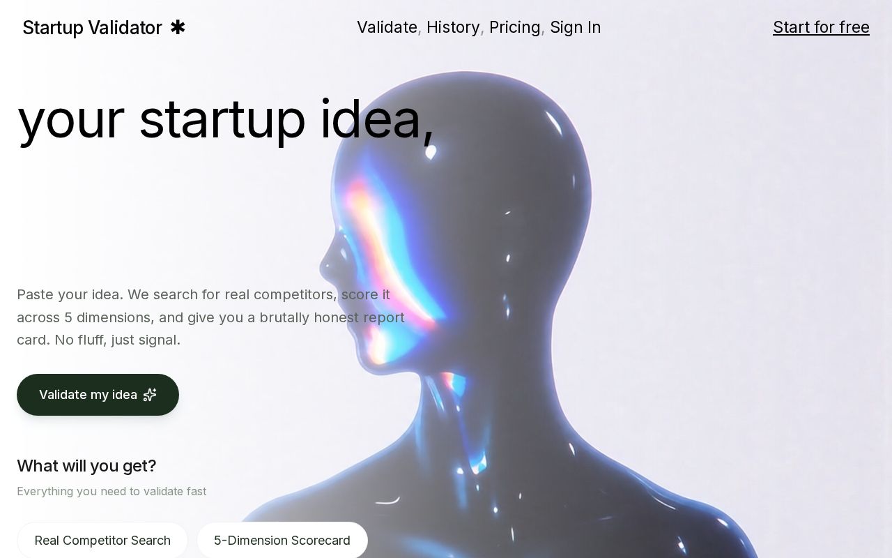 Preview of Startup Validator