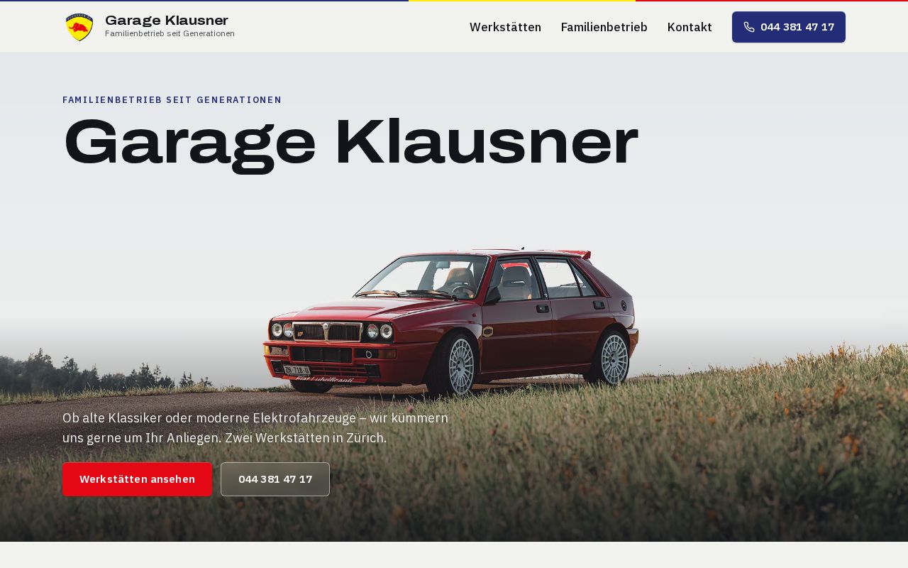 Preview of Verkaufs-Demo Garage Elefant Klausner AG Zürich – Next.js 16 + Sanity 6