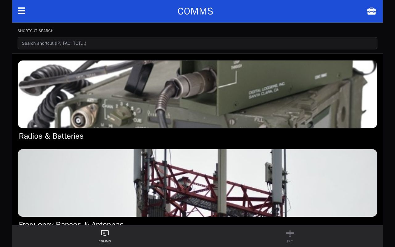Preview of TACOPS iOS PWA install site