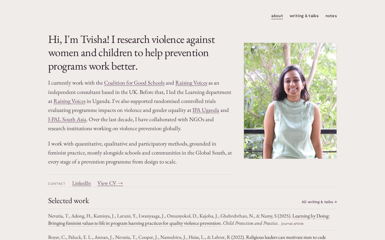 Preview of Website