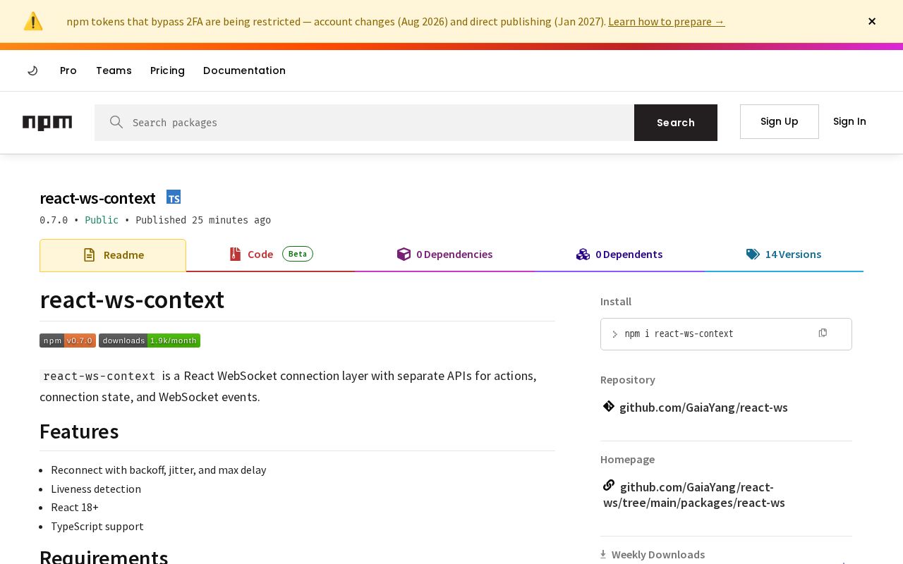 Preview of React Ws