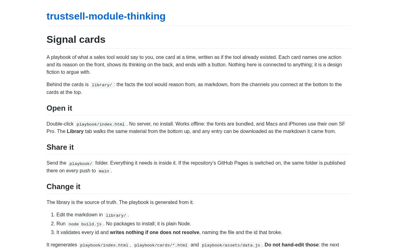Preview of Trustsell Module Thinking