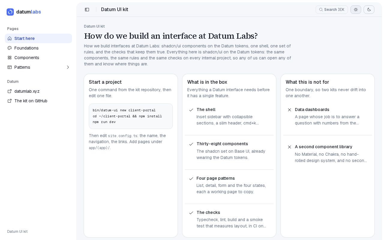 Preview of Datum Ui Kit