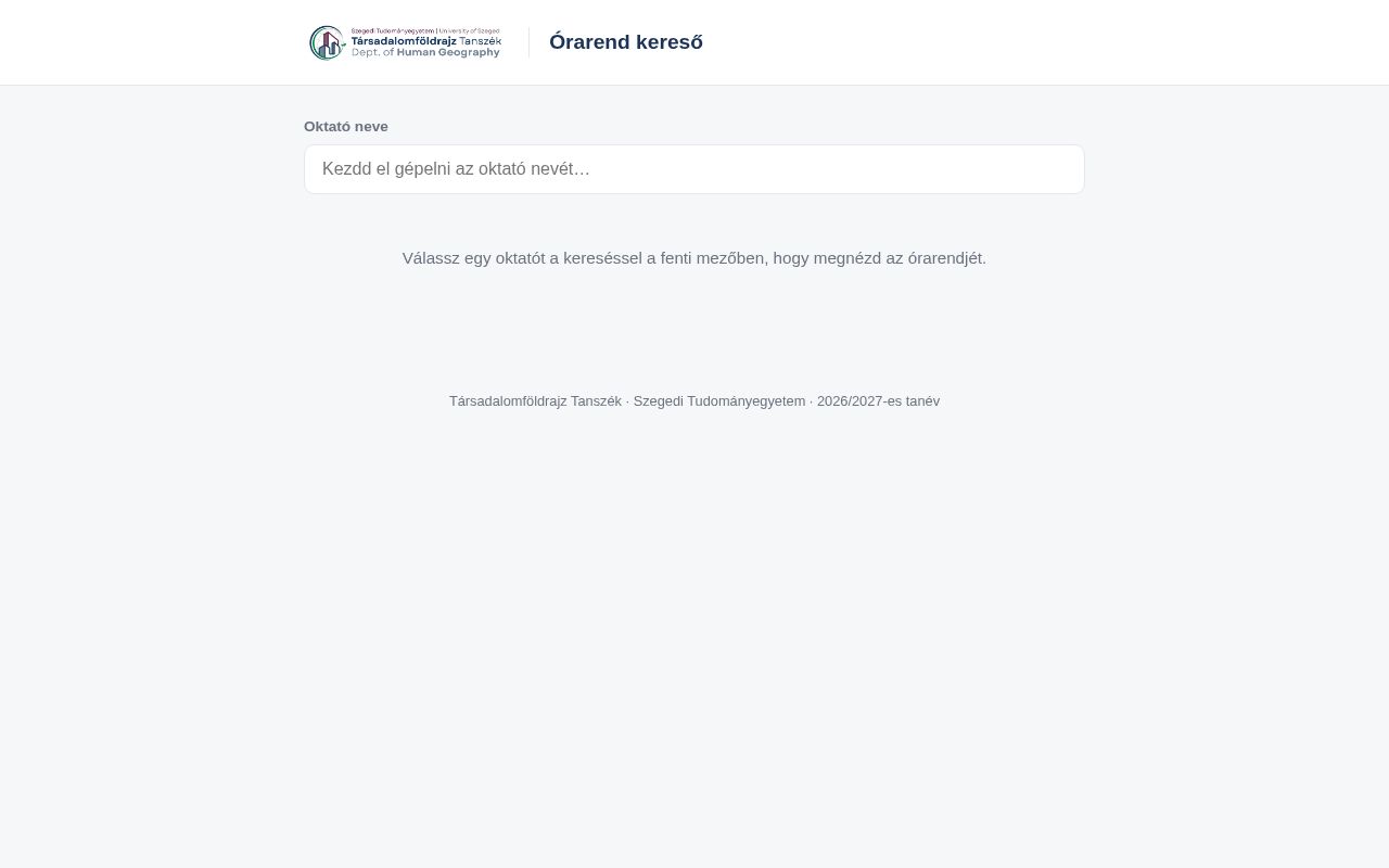 Preview of Humangeo Orarend