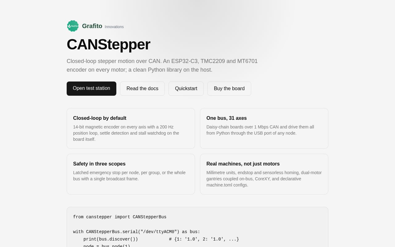 Preview of Grafito CANStepper