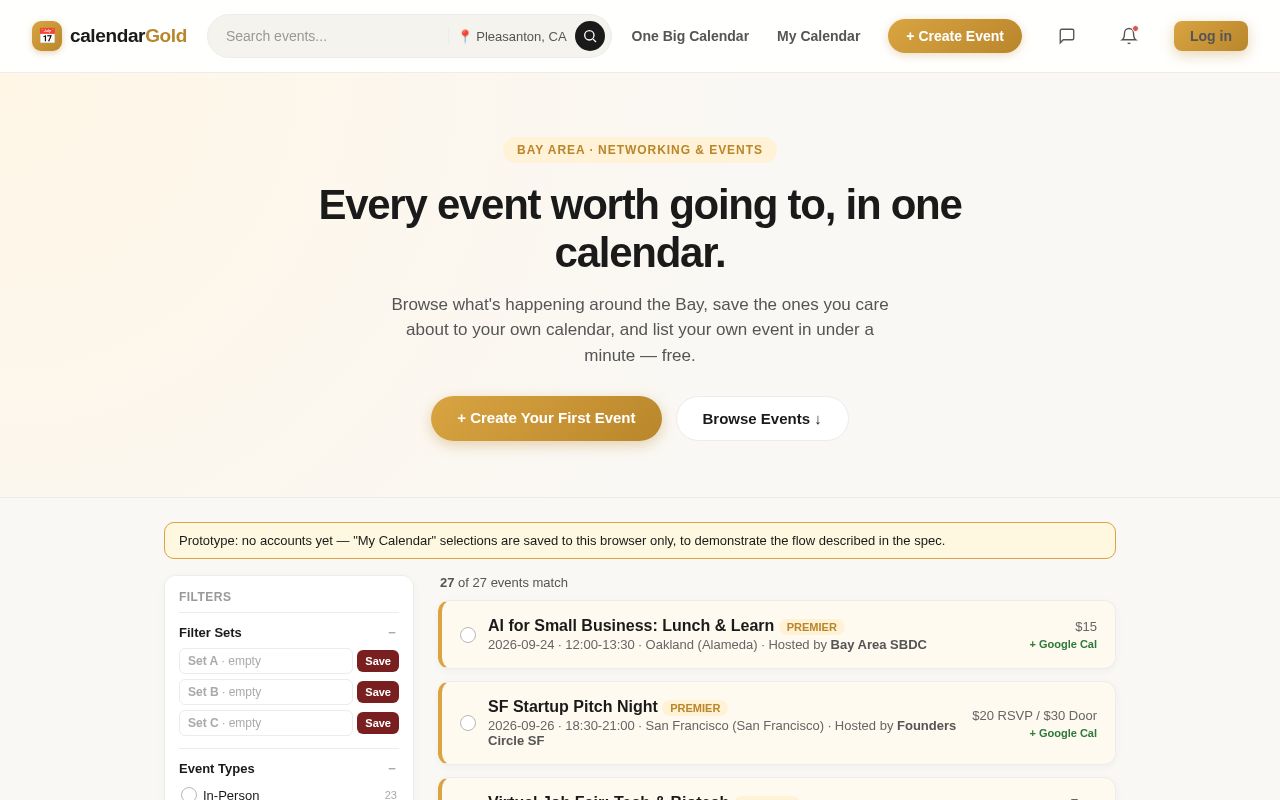 Preview of Badcalendar Prototype