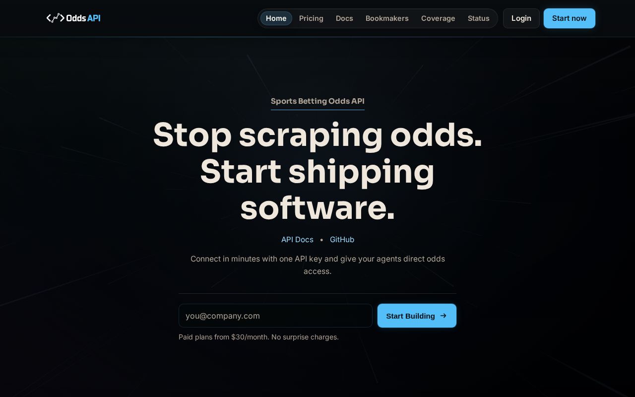Preview of Odds Api