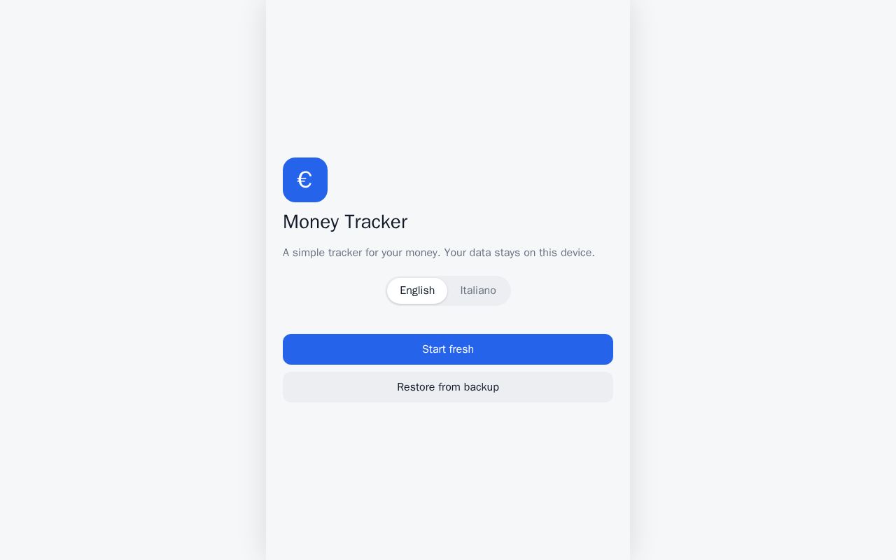 Preview of Money Tracker