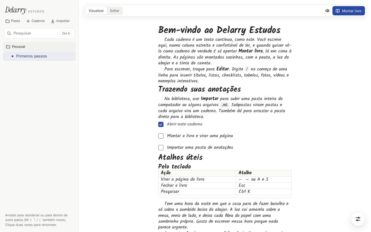 Preview of Primeiros passos