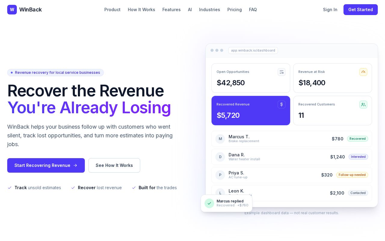 Preview of Winback