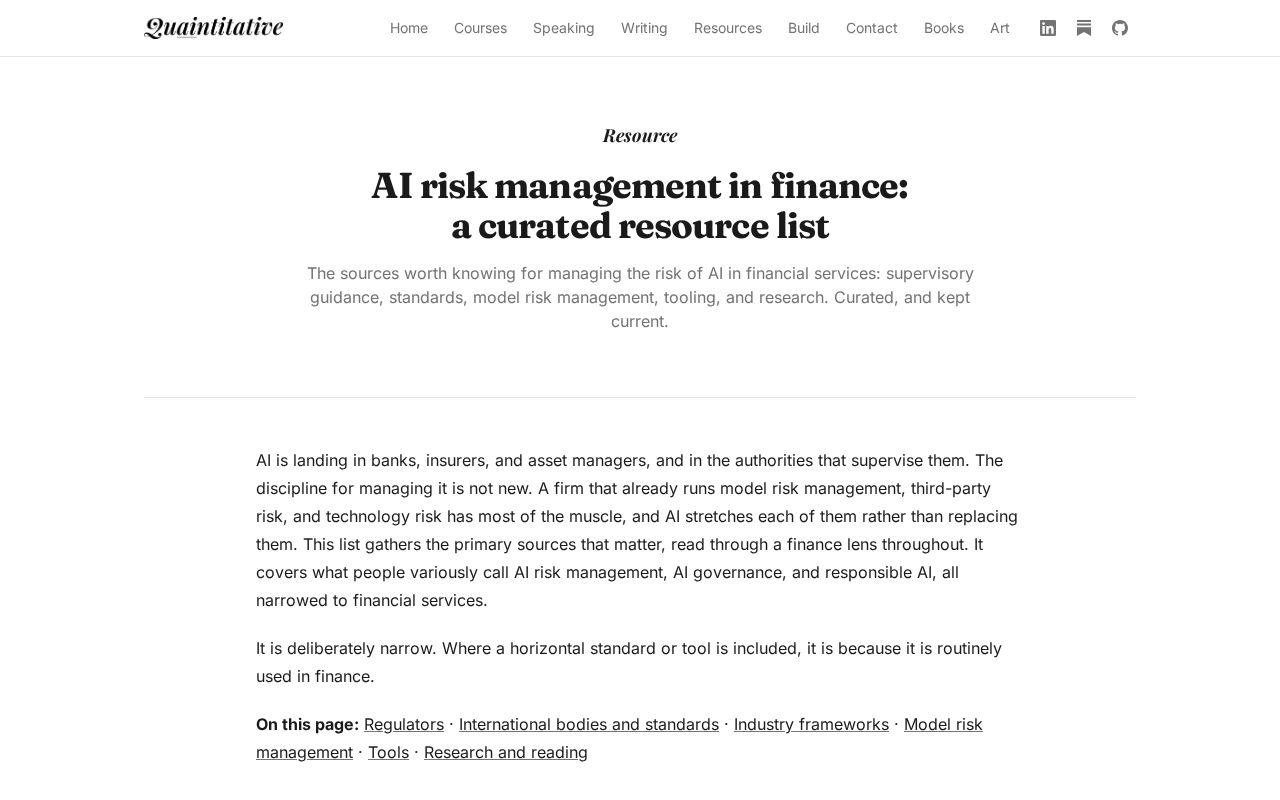 Preview of Awesome Ai Risk Finance