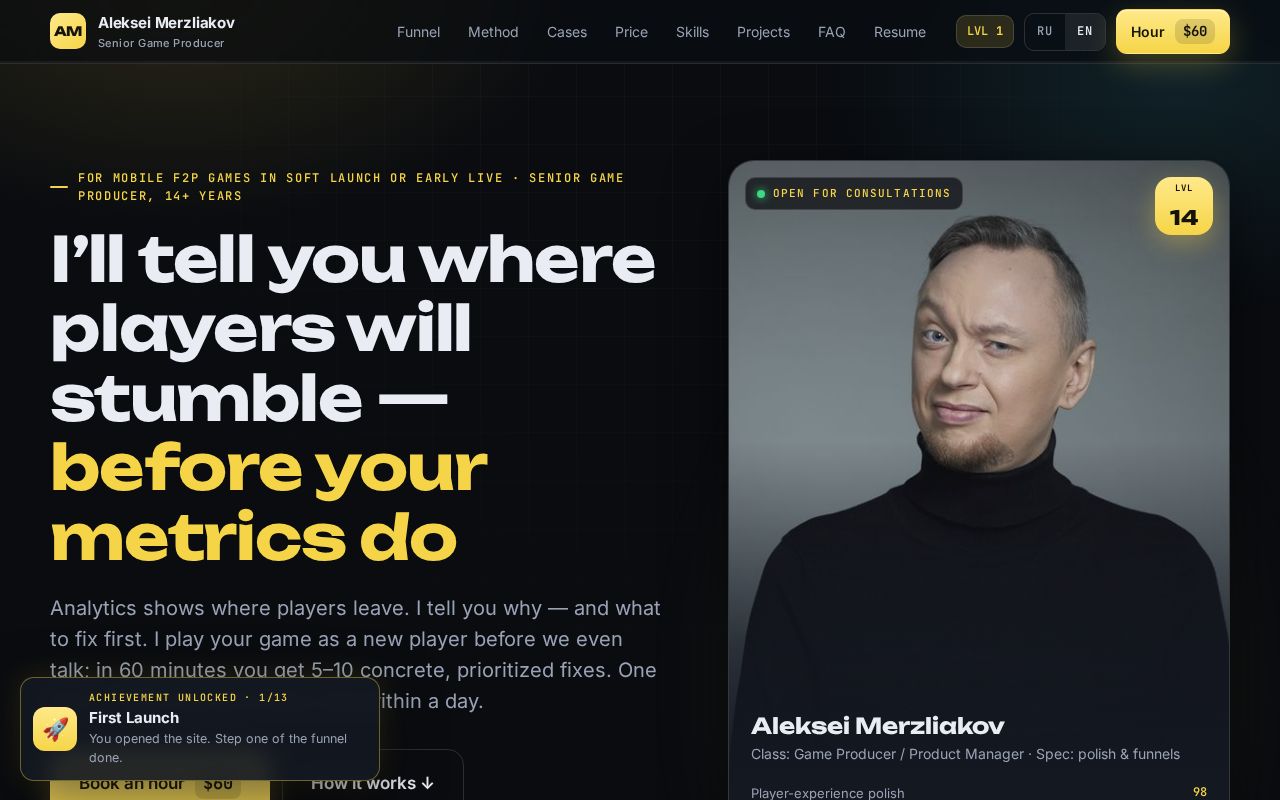 Preview of Game Producer Site