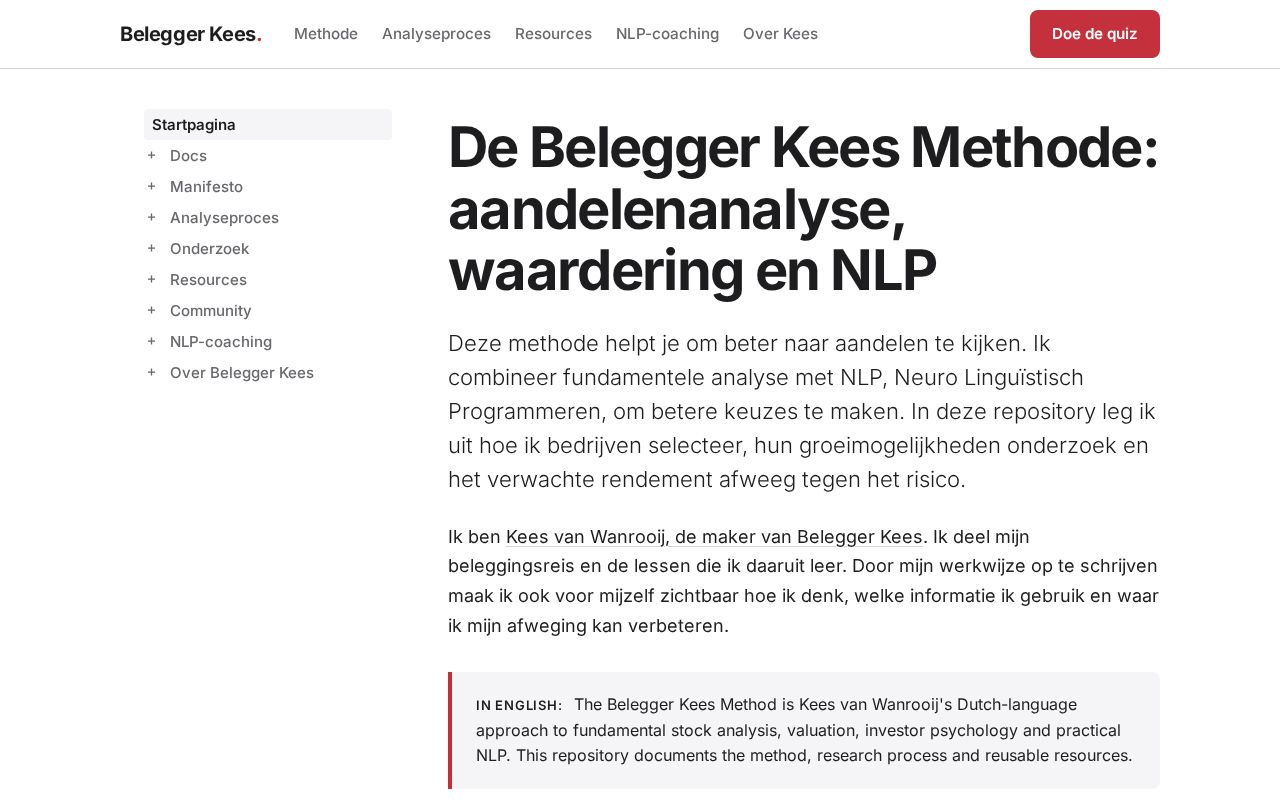 Preview of Belegger Kees Methode