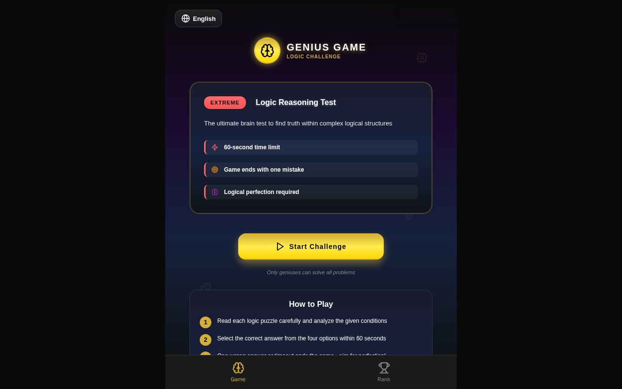 Preview of Genius Game