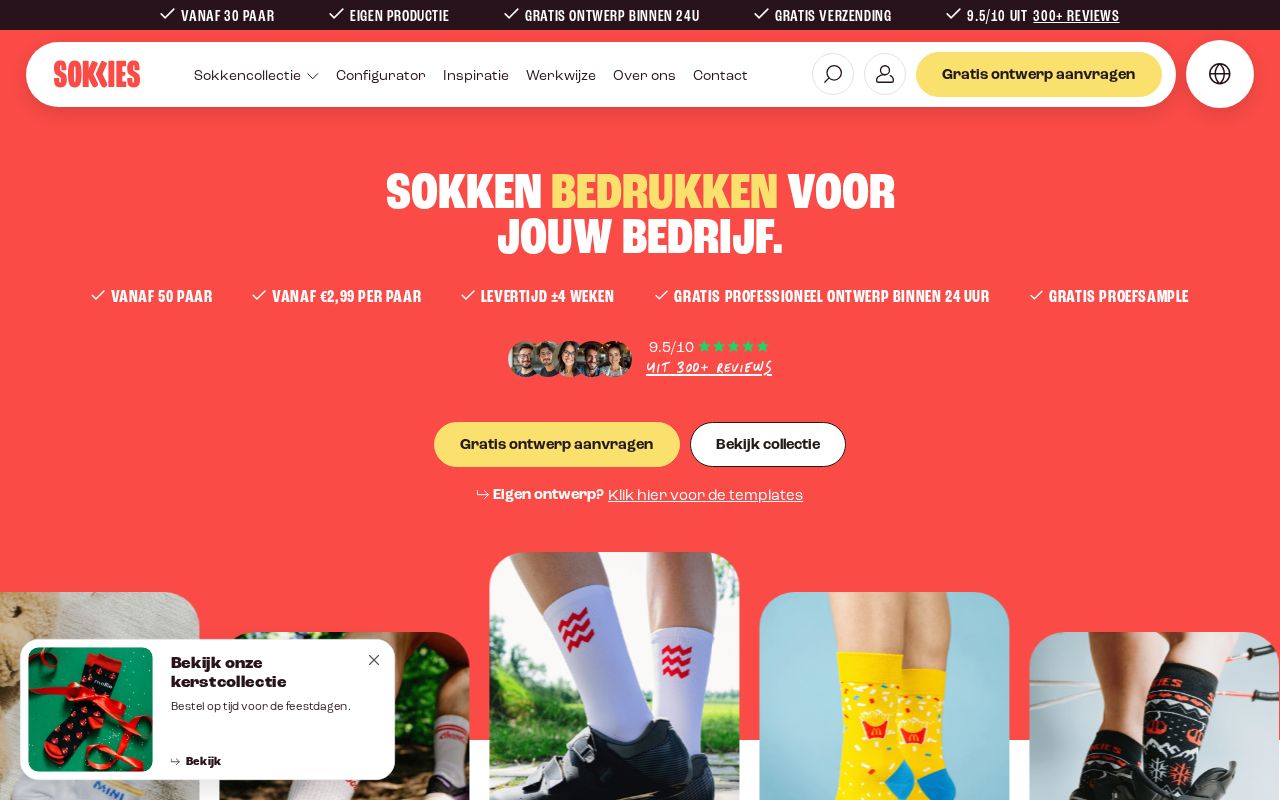 Preview of Custom socks printed from just €1.49 with your own design