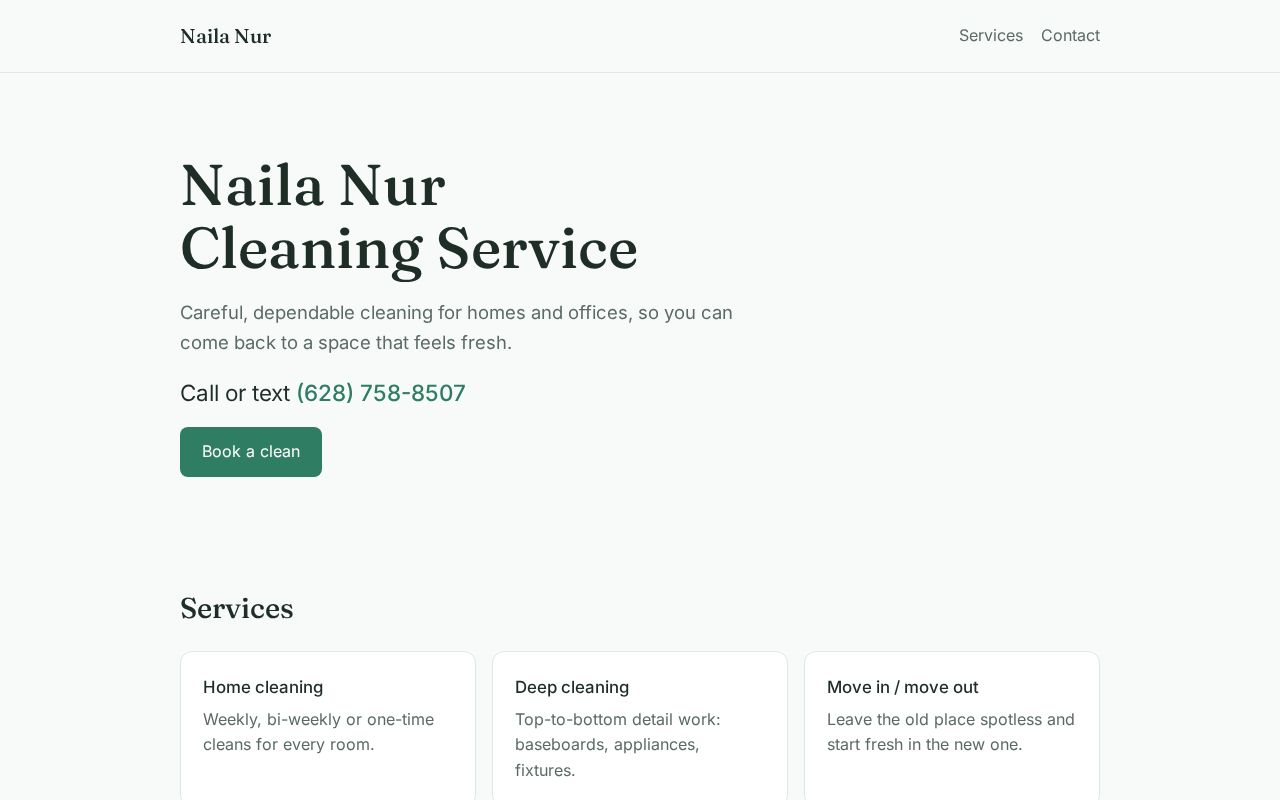 Preview of Naila Nur Cleaning Service