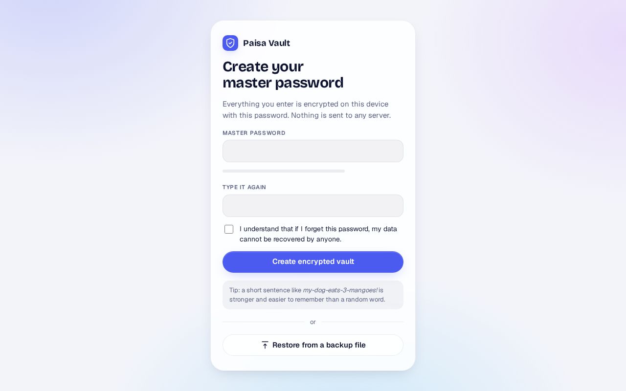 Preview of Paisa Vault