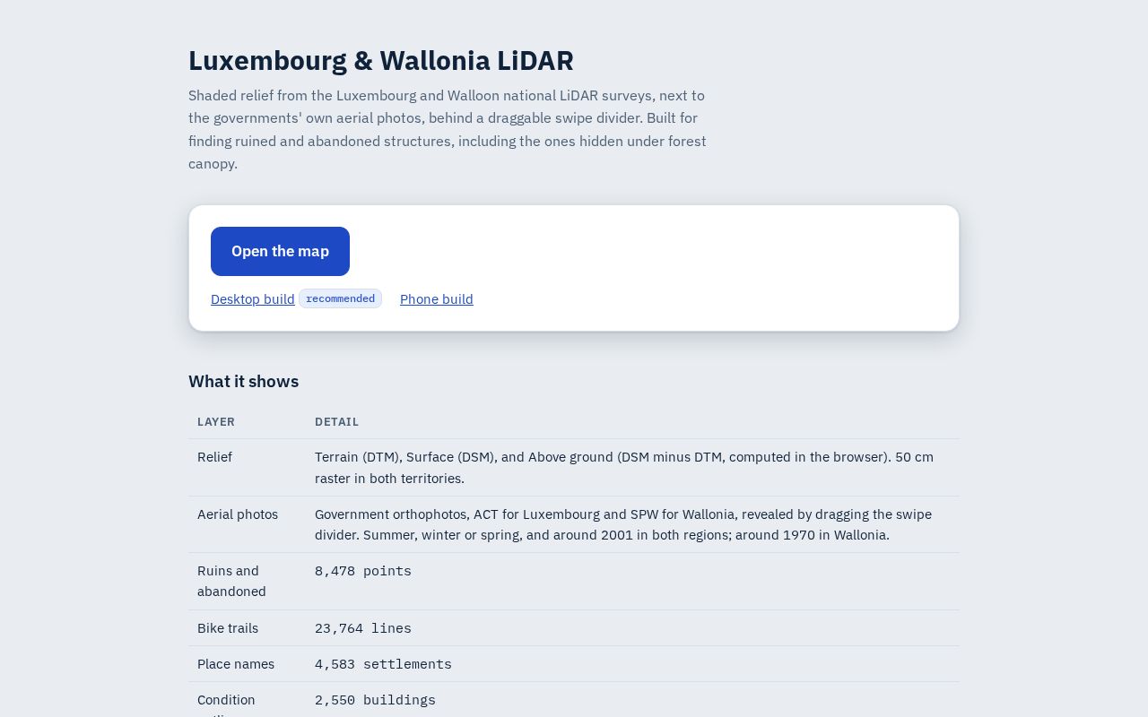 Preview of Luxembourg Wallonia Lidar