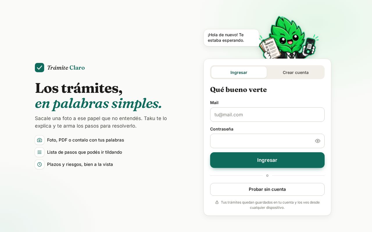 Preview of Tramite Claro