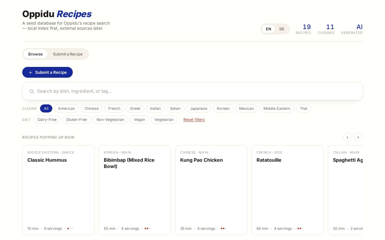 Preview of Oppidu Recipes