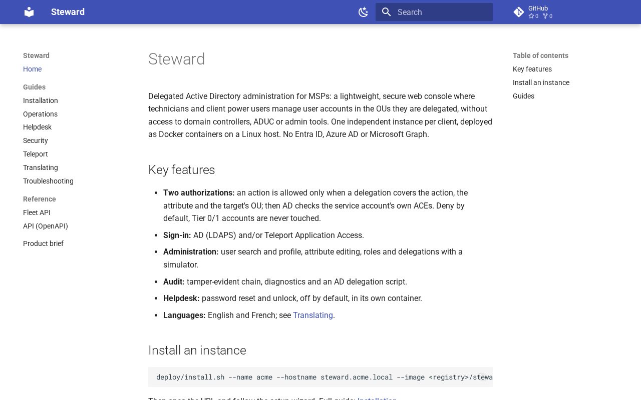Preview of Steward
