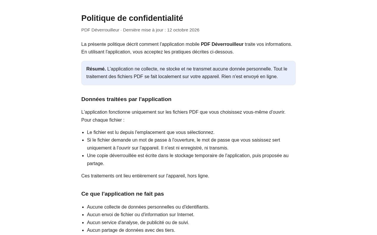 Preview of Politique de confidentialité