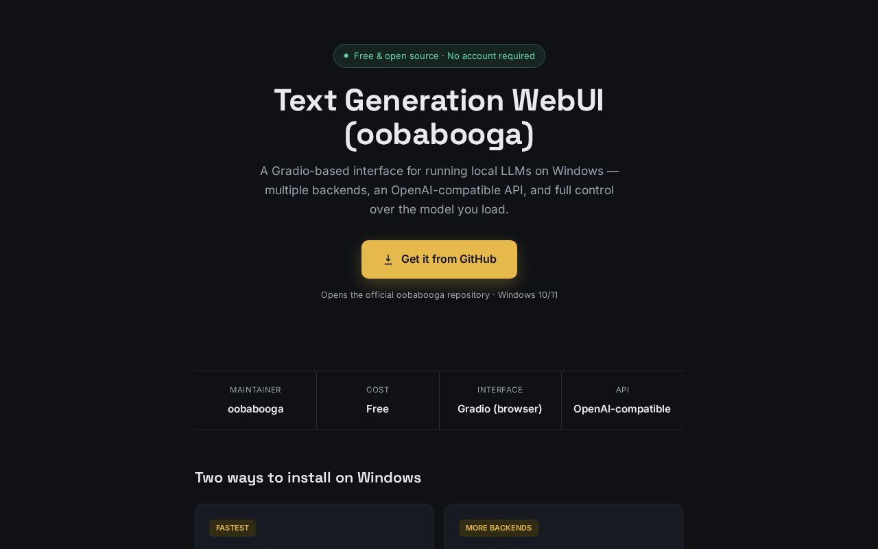 Preview of TextGenerationWebUI