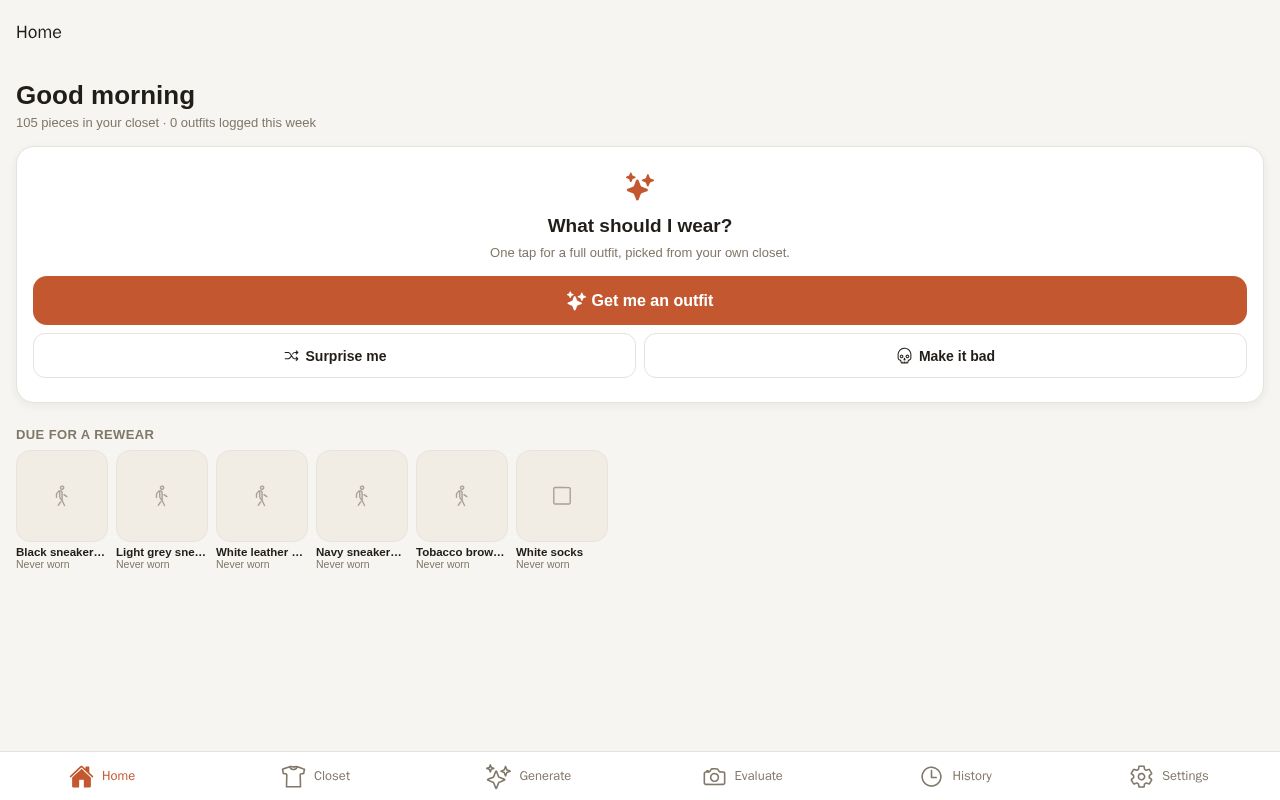 Preview of Personal Clothes Chooser App
