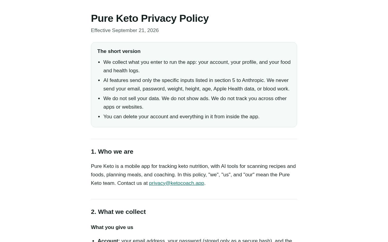 Preview of Pure Keto Legal